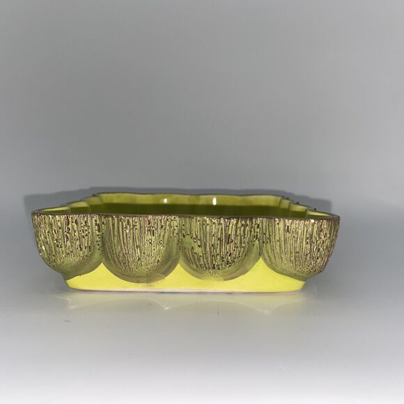 MCM California Pottery Aborn G4 5.5” Green Shallow Planter/Trinket Dish/ Tray - Picture 6 of 9